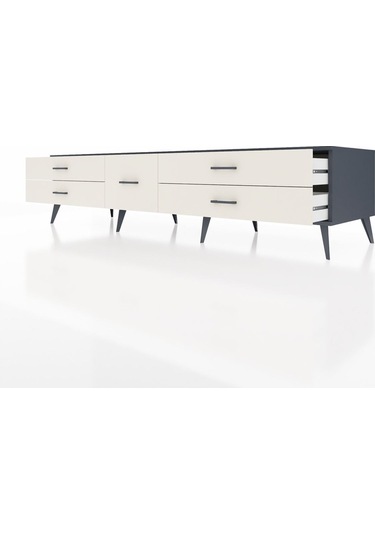 Kronos Tv Ünitesi 5 Çekmeceli 220x59x51 Antrasit-çam/aytaşı Atlas Çam/aytası - Antrasıt