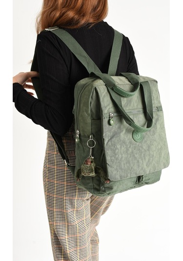İki Fonksiyonlu Sırt Ve El Çantası Ultra Hafif Yeşil Model:571-5h - Yeşil