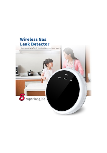 Mufunye Bağımsız/wıfı Kablosuz Zararlı Hava Kaçağı Alarm Dedektörü 433 Frekans Yanıcı Hava İzleme Evsel Kullanım Uyarıcısı
