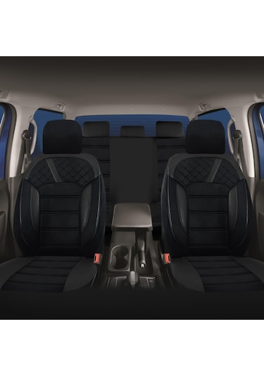 Jeep Compass 1 2007 - 2010 Uyumlu Siyah Tay Tüyü Koltuk Kılıfı