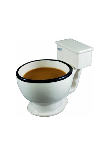 Tuvalet Seramik Kupa Kolu İle Kahve Çay Süt Dondurma Fincan Hediyeler İçin Komik Kupalar Beyaz