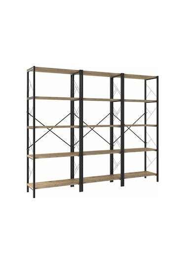 Morpanya Star Metal Kitaplık 5 Raflı Çok Amaçlı Dosya Kitap Rafı Ofis 001