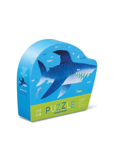 Crocodile Creek Mini Puzzle 12 Parça Köpekbalığı Şehri