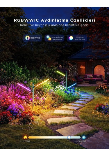 Govee Rgbıcww Dikey Bahçe Aydınlatması 2'li