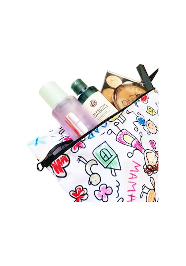 Yorni 43x46cm, Family, Su Geçirmez Bebek Çocuk Beslenme Çantası, Torba Beyaz