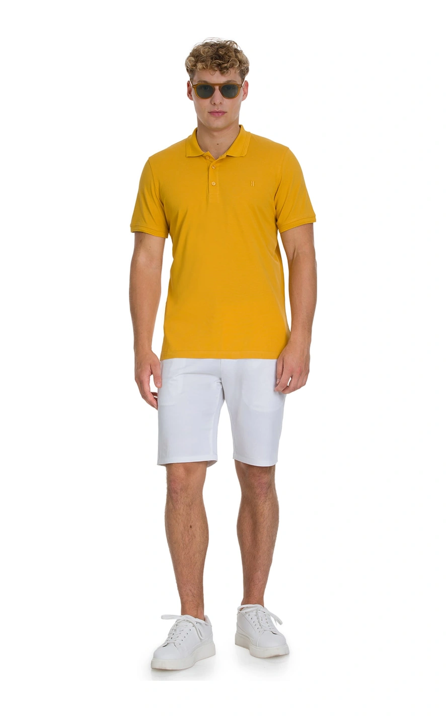 Hatemoğlu Hardal Regular Fit 100% Pamuklu Polo Yaka Tişört 35224 598270