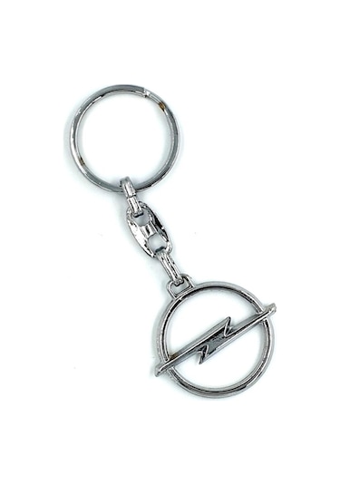 Opel Uyumlu Logolu Anahtarlık Metal 3D Krom Araba Anahtarlığı