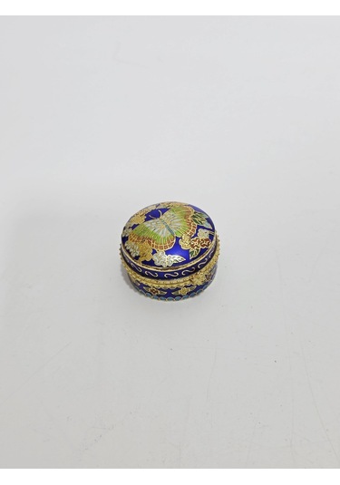 Antika Cloisonne Minyatür Kutu 4,4x2,5cm 076