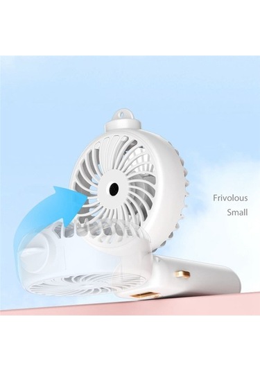 5000mah Sprey Sisli Fan, Lcd Ekranlı Usb Sessiz Mini Şarj Edilebilir, C Lxıxpe Pembe