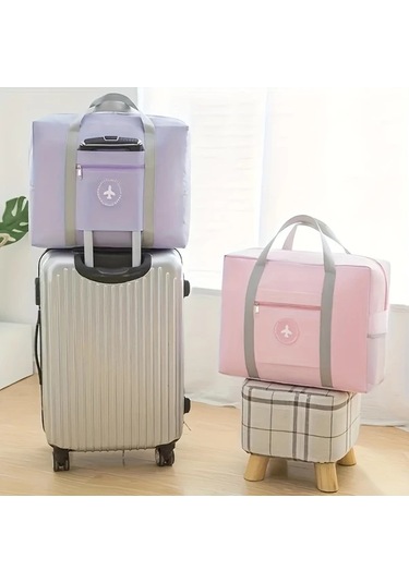 Hightower Yeşil Büyük Kapasiteli Seyahat Çantası Katlanır Portatif Giysi Depolama Çantası Yeşil