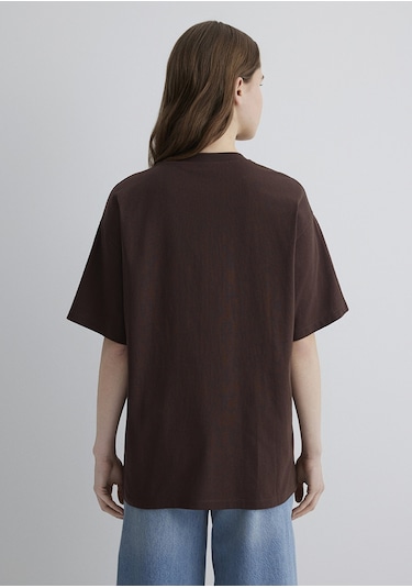 Mavi - Mavi Logo Baskılı Kahverengi Tişört 1600843-88062 Kahverengi