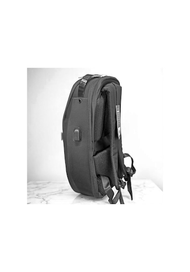 Laptop Gözlü İnce Tasarım Şifreli Sırt Çantası Baggaj S24135 Siyah - Gri