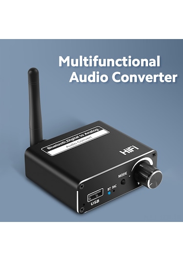 D18 Çok Fonksiyonlu Ses Dönüştürücü, Bt Alımını Destekler, Dijital Fiber Koaksiyel'den Analog Ses'e, U Disk İle Oynatma, Hifi Ses Kalitesi