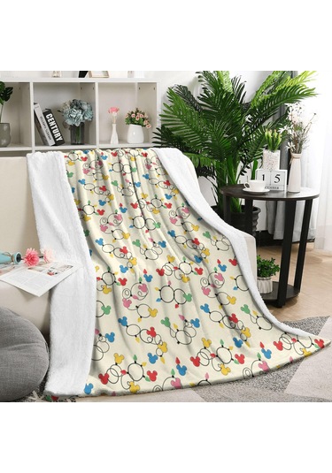Noel Desenli 50x60 İnç Polar Battaniye, Yumuşak, Hafif Ve Kalın, Erkek, Kadın Ve Çocuk İçin Noel Işığı Kartun