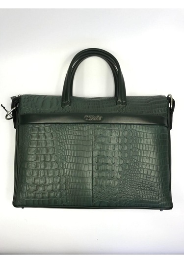 Erkek Siyah Hakiki Deri Evrak & Laptop Çantası-133379 Siyah