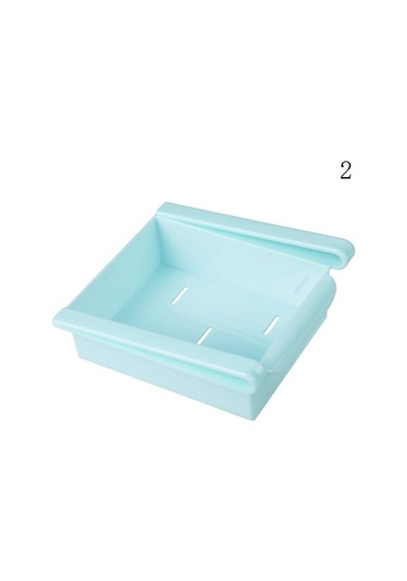 Mavi Slayt Mutfak Buzdolabı Dondurucu Space Saver Organizatör Depolama Raf Raf Tutucu