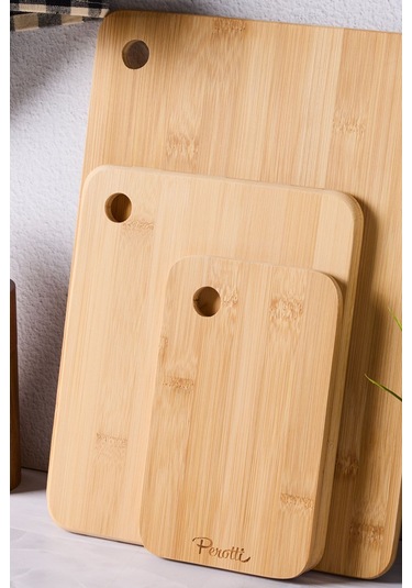 Bambu 3'lü Kesme Tahtası Seti Takımı 3 Boy 16336 Diğer