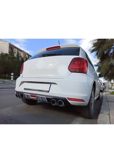 Vw polo 6r arka tampon difüzörü 4 çıkış 2009+