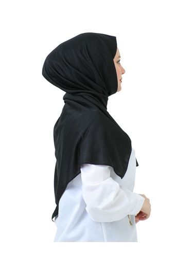 Şal Zarif Başörtüsü Eşarp Tesettür Giyim Uzun Abiyelik Siyah