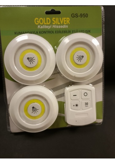 Beyaz 3'lü Uzaktan Kumandalı Sensörlü Led Aydınlatma