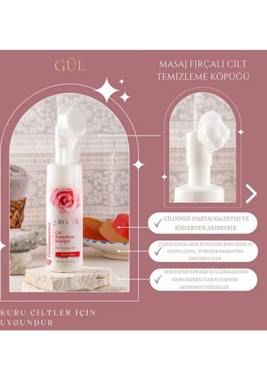 Larossa Gül Özlü Kuru Ciltler İçin Yüz Temizleme Köpüğü 150 ML