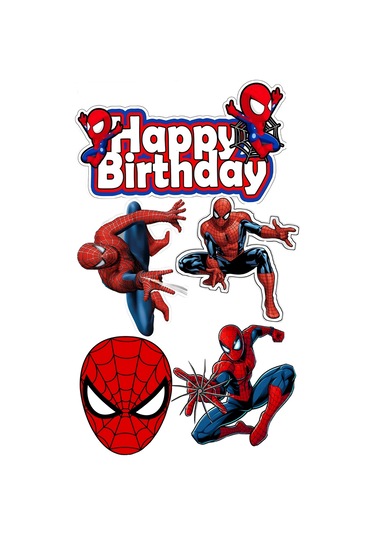 Örümcek Adam Yenilebilir Cupcake Ve Pasta Resim Baskı