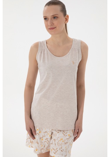 U.s. Polo Assn. Kadın Bej Pijama Takım 50312914-vr011 Bej