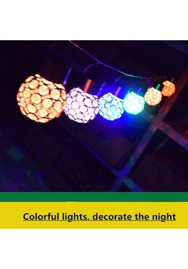 Cbtx Bahçe Aydınlatma 2 Adet Güneş Içi Boş Top Sarkık Lamba Dekoratif Bahçe Lambası Renkli Işık