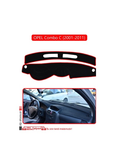 Opel Combo C 2001-2011 Torpido Koruma Halısı Kırmızı Kenar