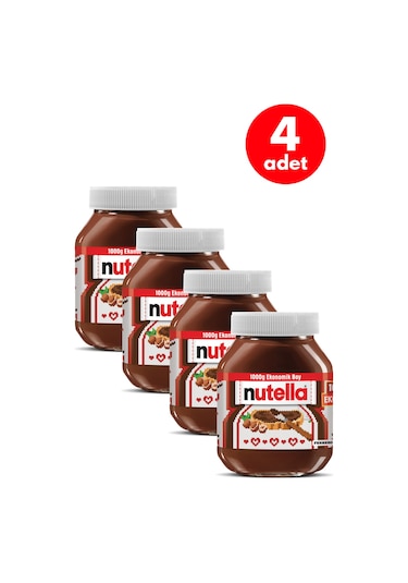 Nutella Kakaolu Fındık Kreması 1 Kg - 4 Adet
