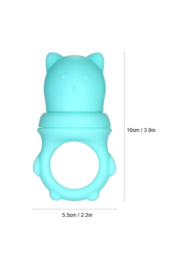 Xindoker Bebek Meyve Sebze Yeme Aleti, 3 Farklı Boyutlu Silikon Emzikli 2 Adet , Yeşil, Sağlıklı Beslenme Aracı