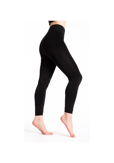 Kadın Termal Tayt İçi Peluşlu Tayt Tampap Siyah