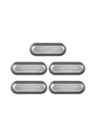 5 Adet Karbon Çelik Sosis Kalıpları Tava Dıy Ev Yapımı Ekmek Aracı Gümüş