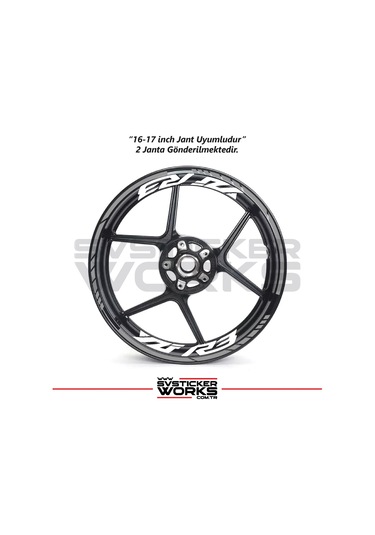 Yamaha Yzf-r3 Yazılı Jant Sticker Dış Ve İç Set Sticker Jant Şeridi Gri