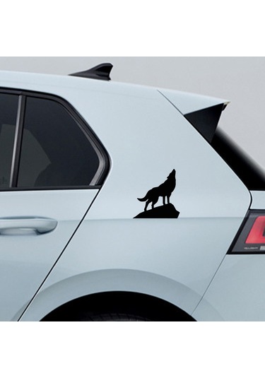 Bozkurt Sticker - Kurt Sticker - Oto Sticker - 13cmx15cm - Siyah