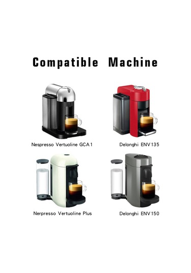 Leezsing Nespresso Vertuoline Gca1 Delonghi Env135 Env150 İçin Paslanmaz Çelik Kapsül Yeniden Kullanılabilir Kapsül Kutusu Seti Toz Sabotaj, Kaşık Ve Fırça