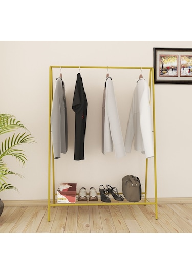Metallica Concept Oval Telli Gold Butik Elbise Askılığı Konfeksiyon Askılık Altın