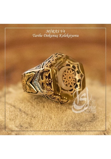Islam Usta Tasarımı Miras Model 4 Gümüş Erkek Yüzük