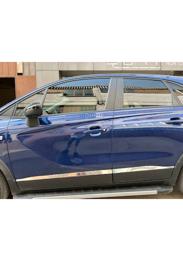 Opel Crossland Yan Kapı Çıtası 4 Parça Paslanmaz Çelik