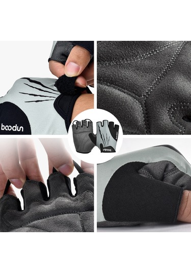 Yaleker Kışlık Spandex-mikrofiber Spreyli Yarı Parmak Bisiklet Eldiveni, Şok Emici, Dayanıklı, Kırmızı, M