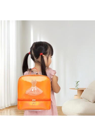 Suntek Bale Dans Sırt Çantası Günlük Spor Jimnastiği Için Turuncu