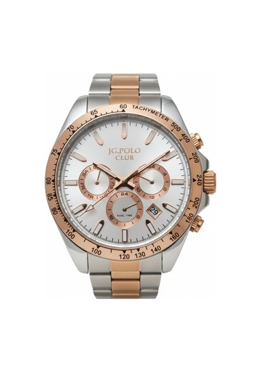 Jg. Polo Club Erkek Kol Saati Gold Ve Silver Renk, Beyaz Kadran - S02891c, 2 Yıl Garantili Altın - Gümüş Jg. Polo Club Erkek Kol Saati Gold Ve Silver Renk, Beyaz Kadran - S02891c, 2 Yıl Garantili Altın - Gümüş