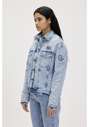 Adelina Ocean Blue Kadın Denim Ceket-okyanus Mavi Denim
