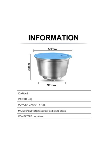 İ Cafilas Yd-d1 Kahve Kapsülü Yeniden Kullanılabilir Paslanmaz Çelik Filtre Bardak Dolce Gusto M Krema Yok Kahve Mk. Aks. 56599658