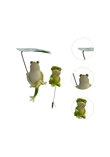Suntek 2x Minyatür Kurbağa Heykelciği Sevimli Bahçe Çok