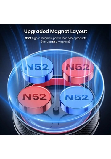 Tysm Topk Topk Manyetik Araç Telefonu Montajı, 360 Dönüşümlü, Evrensel Uyumlu, 1500g Yük Kapasitesi 1pc