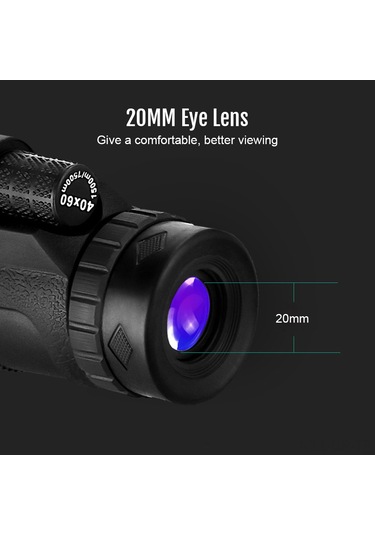 Singree 10x50 El Tipi Monoküler Teleskop, Bak4 Prisma, Fmc Kaplama, Su Geçirmez, Telefon Klembi + Tripod + Taşıma Çantası Dahil Siyah