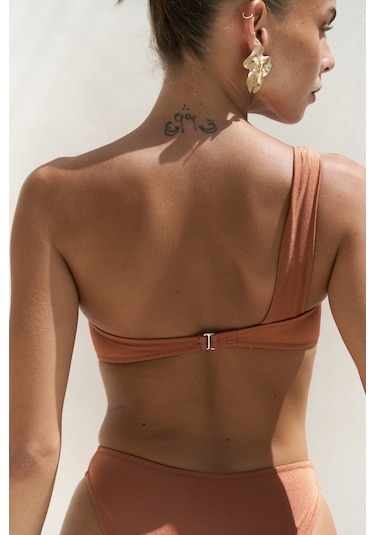 Mai Collection Mai Studios Co. Balisya Tek Omuz Asimetrik Kiremit Bikini Üstü Kiremit