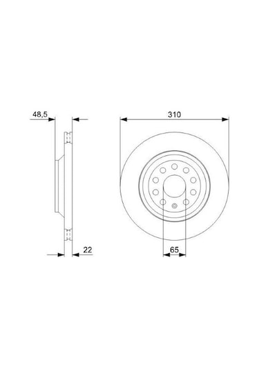 Volkswagen Arteon 2.0tdı 2017-2020 Bosch Arka Disk 310 Mm 2 Adet