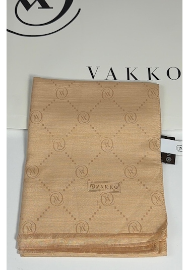 Pamuk İpek Şal - 68 X 200 - 6356 Somon